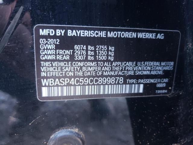 WBASP4C59CC899878 - 2012 BMW 550 XIGT BLACK photo 10