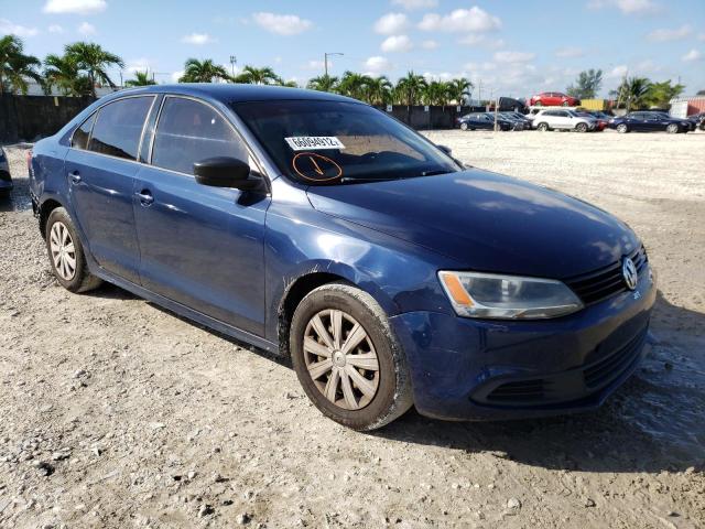 3VW2K7AJ3EM432375 - 2014 VOLKSWAGEN JETTA BASE BLUE photo 1