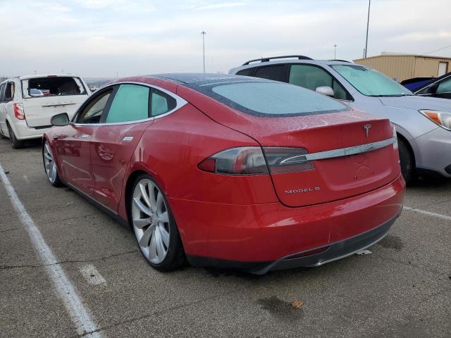 5YJSA1H2XFF089801 - 2015 TESLA MODEL S 85 RED photo 3