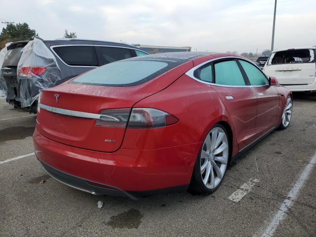 5YJSA1H2XFF089801 - 2015 TESLA MODEL S 85 RED photo 4