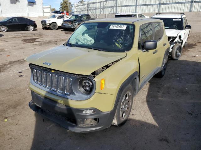 ZACCJAAT2FPC04679 - 2015 JEEP RENEGADE S GREEN photo 2