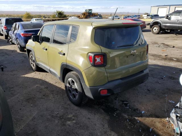 ZACCJAAT2FPC04679 - 2015 JEEP RENEGADE S GREEN photo 3