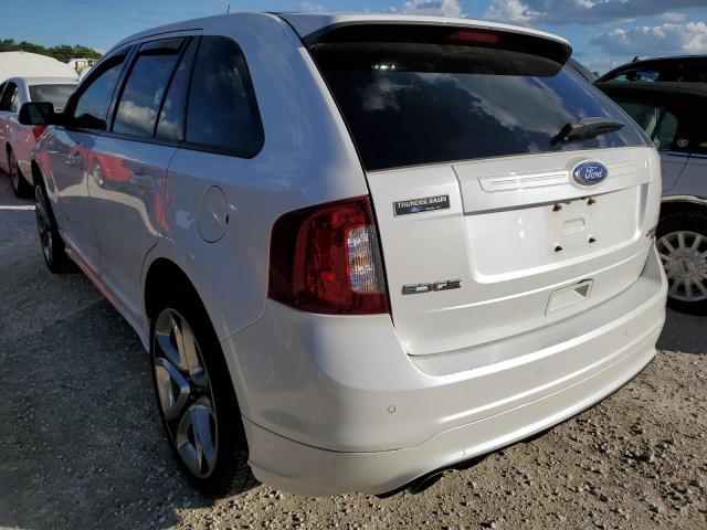 2FMDK4AK1DBE33829 - 2013 FORD EDGE SPORT WHITE photo 3