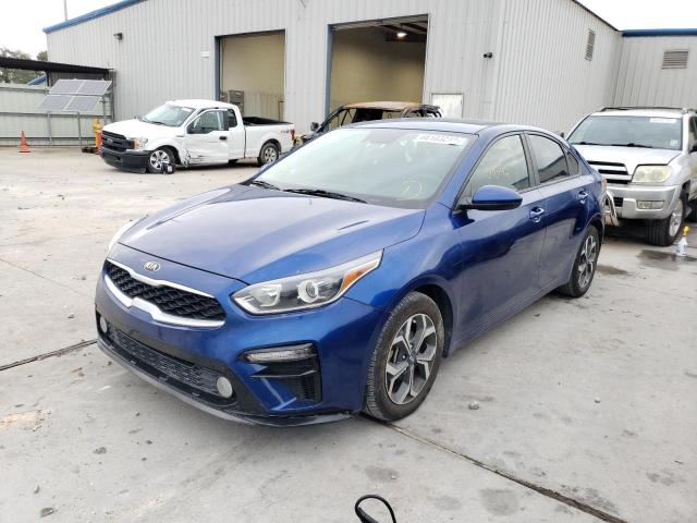 3KPF24ADXKE030386 - 2019 KIA FORTE FE BLUE photo 2