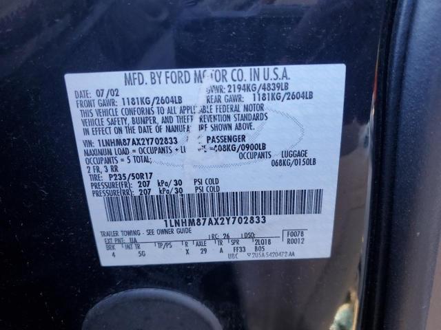 1LNHM87AX2Y702833 - 2002 LINCOLN LS 黑色 照片 10