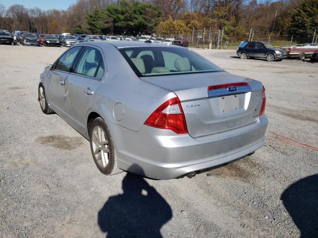 3FAHP0JG0BR168580 - 2011 FORD FUSION SEL SILVER photo 3