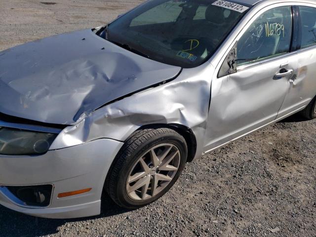 3FAHP0JG0BR168580 - 2011 FORD FUSION SEL SILVER photo 9