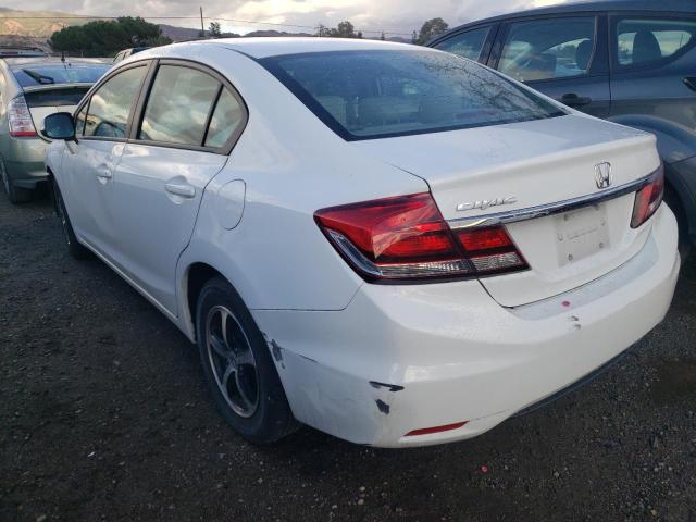 19XFB2F71FE290091 - 2015 HONDA CIVIC SE WHITE photo 3