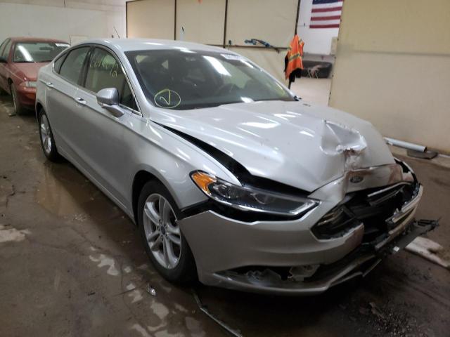 3FA6P0HD8JR144643 - 2018 FORD FUSION SE SILVER photo 1