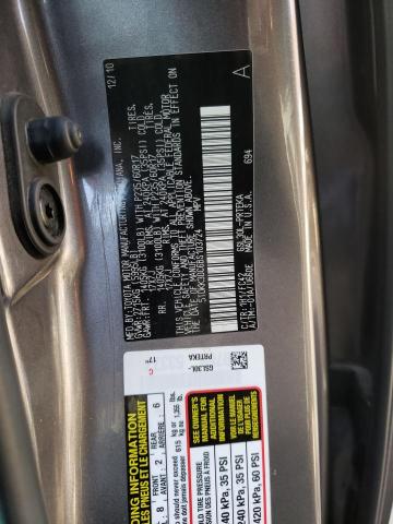 5TDKK3DC6BS103724 - 2011 TOYOTA SIENNA LE GRAY photo 10