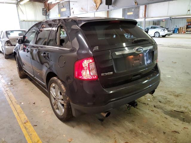 2FMDK3K98DBC15537 - 2013 FORD EDGE LIMIT MAROON photo 3