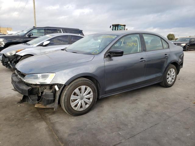 3VW2K7AJ0EM294908 - 2014 VOLKSWAGEN JETTA BASE GRAY photo 1