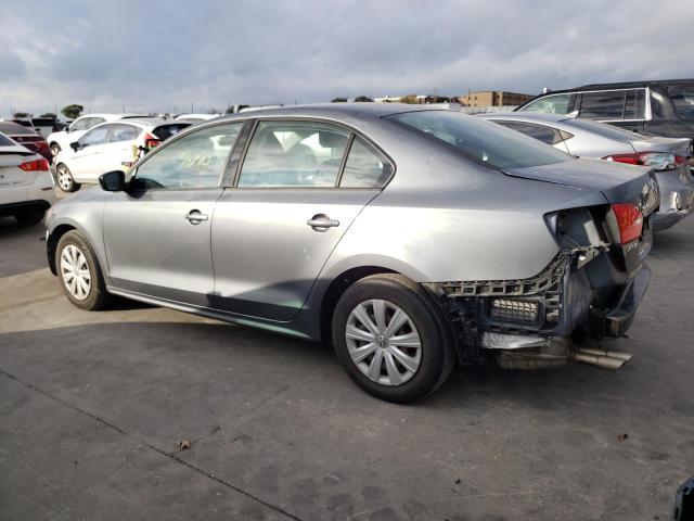 3VW2K7AJ0EM294908 - 2014 VOLKSWAGEN JETTA BASE GRAY photo 2