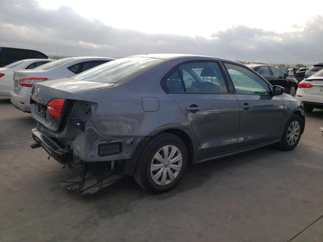 3VW2K7AJ0EM294908 - 2014 VOLKSWAGEN JETTA BASE GRAY photo 3