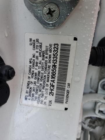 2HGFA16659H335323 - 2009 HONDA CIVIC LX-S Ağ foto 12