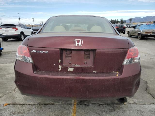 JHMCP26408C031238 - 2008 HONDA ACCORD LXP MAROON photo 6