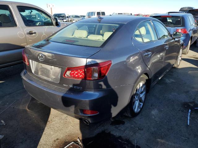 JTHCF5C25D5063883 - 2013 LEXUS IS 250 GRAY photo 4