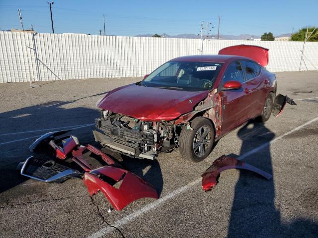 3N1AB8CV6LY262929 - 2020 NISSAN SENTRA SV RED photo 2