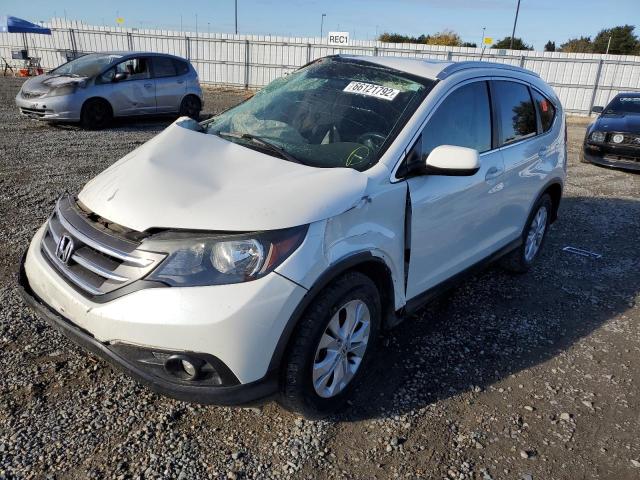 5J6RM3H75EL009081 - 2014 HONDA CR-V EXL WHITE photo 2