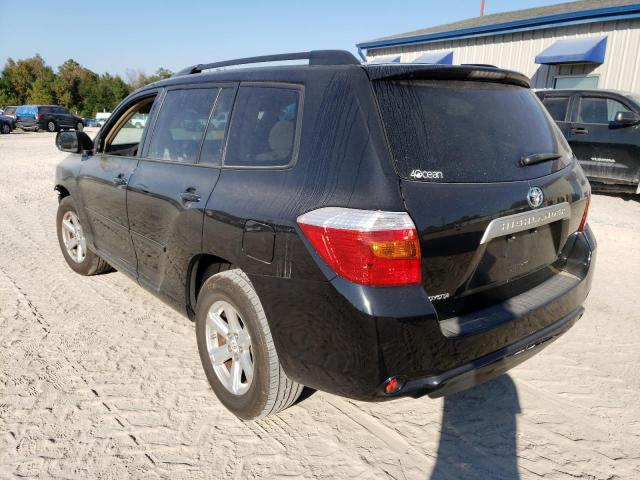 JTEDA41A592000926 - 2009 TOYOTA HIGHLANDER BLACK photo 3