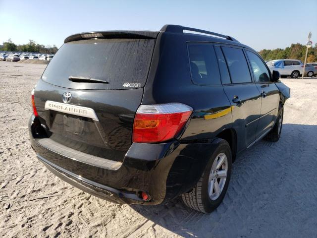 JTEDA41A592000926 - 2009 TOYOTA HIGHLANDER BLACK photo 4