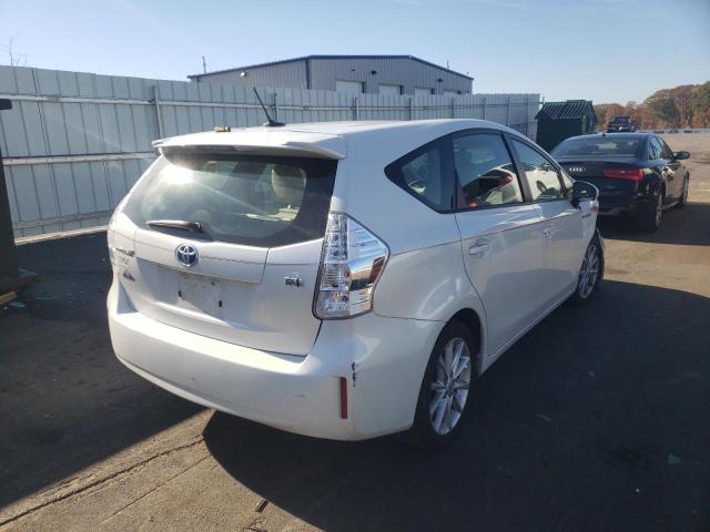 JTDZN3EU6EJ008370 - 2014 TOYOTA PRIUS V WHITE photo 4