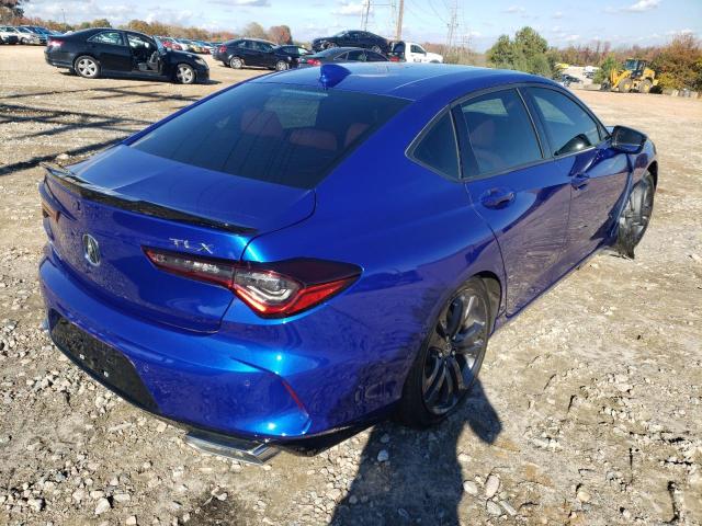 19UUB5F51MA015314 - 2021 ACURA TLX TECH A BLUE photo 4