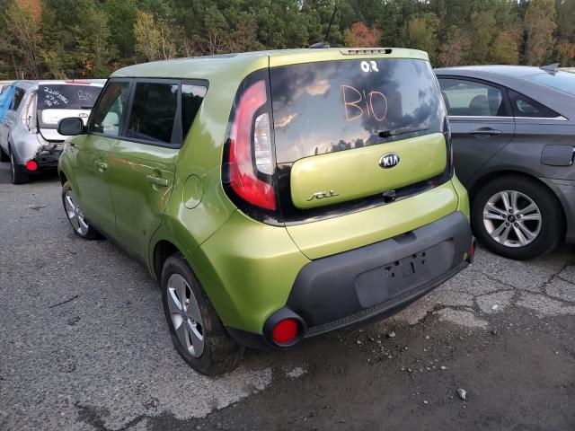 KNDJN2A29F7755147 - 2015 KIA SOUL GREEN photo 3