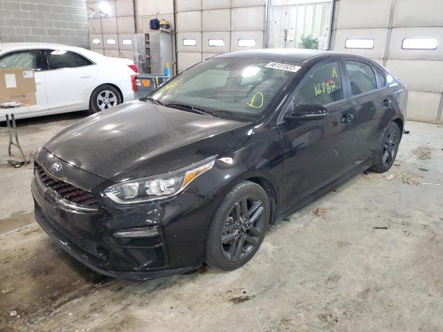 3KPF34AD8ME408186 - 2021 KIA FORTE GT L BLACK photo 2