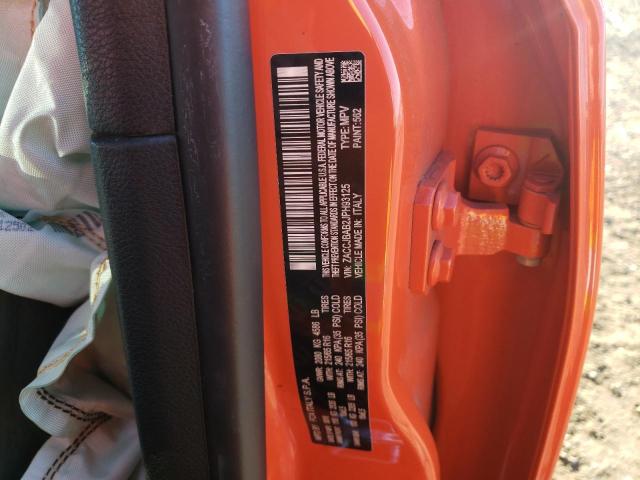 ZACCJBAB2JPH93125 - 2018 JEEP RENEGADE S ORANGE photo 10