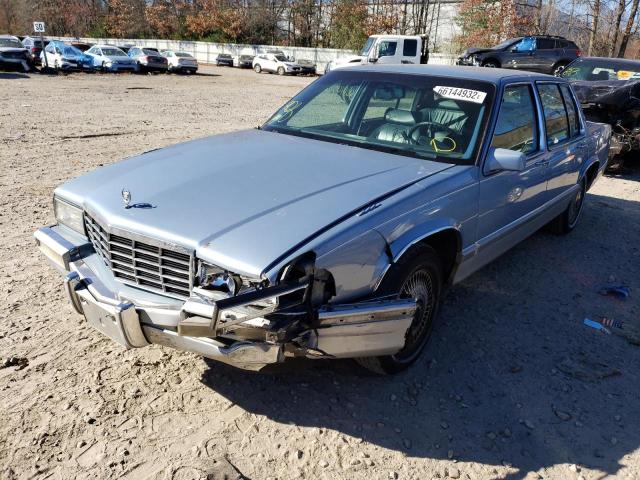 1G6CD53B0N4272885 - 1992 CADILLAC DEVILLE BLUE photo 2