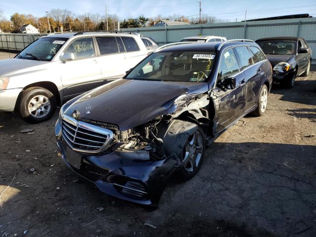 WDDHH8JB5EA786864 - 2014 MERCEDES-BENZ E 350 4MAT BLUE photo 2