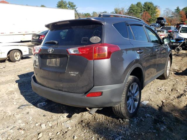 JTMDFREV1ED078912 - 2014 TOYOTA RAV4 LIMIT GRAY photo 4