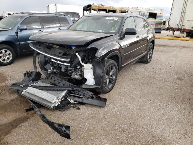 1V2ME2CA2MC200223 - 2021 VOLKSWAGEN ATLAS CROS Черный фото 2