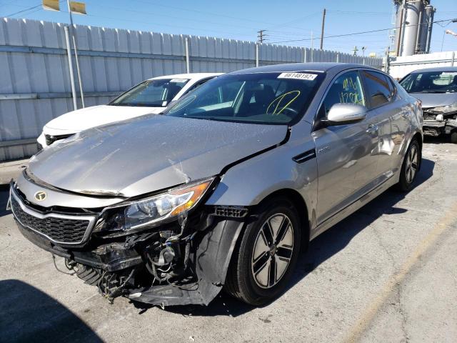 KNAGM4AD6D5061595 - 2013 KIA OPTIMA HYB GRAY photo 2