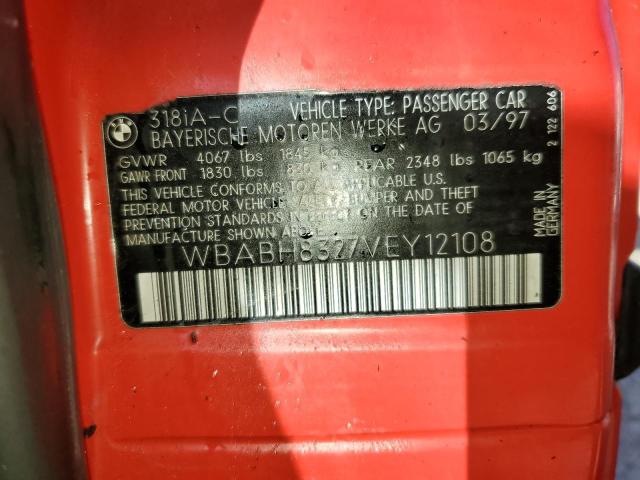 WBABH8327VEY12108 - 1997 BMW 318 IC AUT RED photo 10