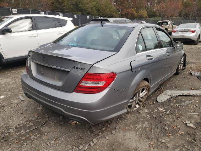 WDDGF8AB1ER312560 - 2014 MERCEDES-BENZ C 300 4MAT SILVER photo 4