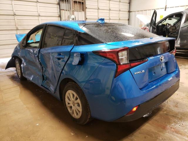 JTDKARFU9L3121889 - 2020 TOYOTA PRIUS L BLUE photo 3