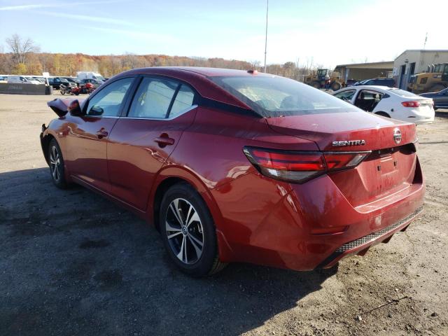 3N1AB8CV3NY251566 - 2022 NISSAN SENTRA SV RED photo 3