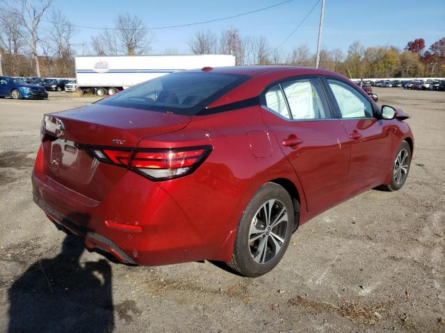 3N1AB8CV3NY251566 - 2022 NISSAN SENTRA SV RED photo 4