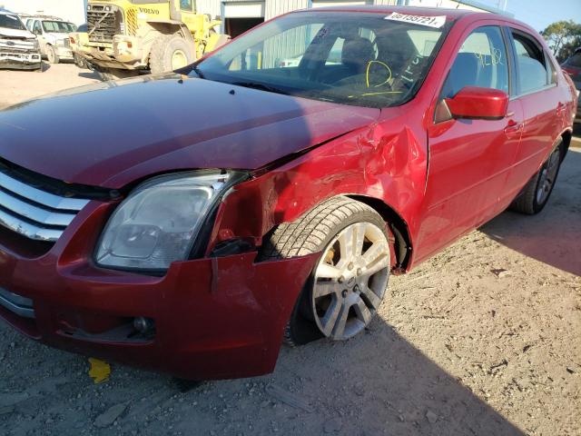 3FAHP08109R174522 - 2009 FORD FUSION SEL RED photo 9