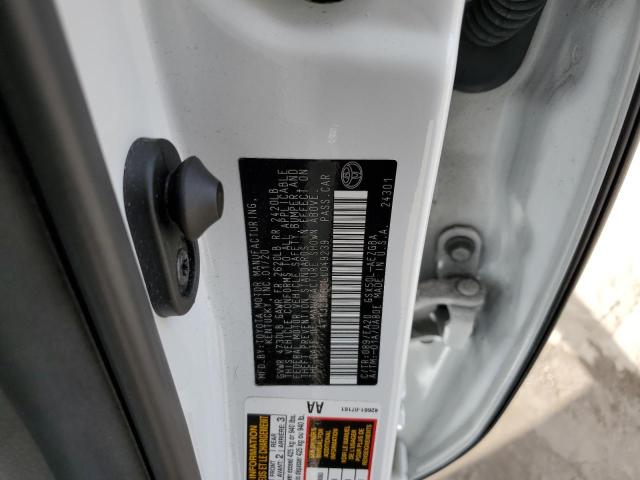 4T1JZ1FB1LU049239 - 2020 TOYOTA AVALON XLE WHITE photo 10