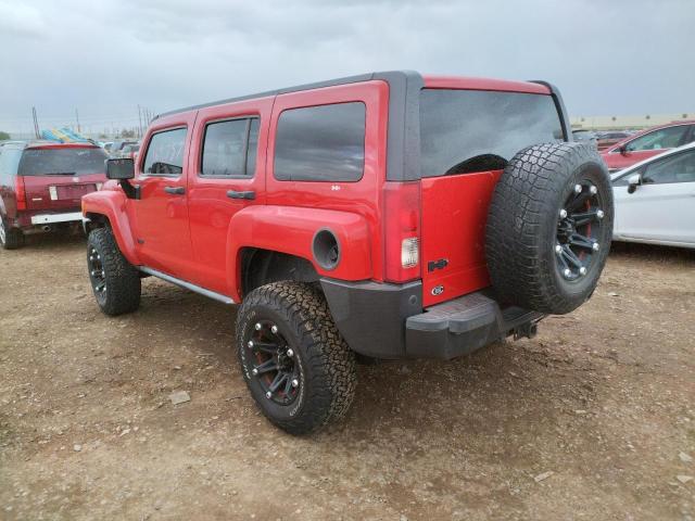 5GTDN13E278223452 - 2007 HUMMER H3 RED photo 3