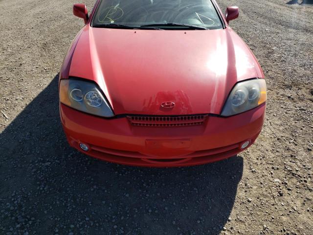 KMHHN65F33U050288 - 2003 HYUNDAI TIBURON GT RED photo 9