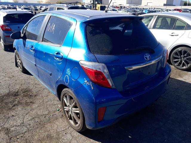 JTDKTUD36DD564049 - 2013 TOYOTA YARIS BLUE photo 3