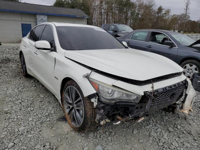 JN1AV7AR0EM702706 - 2014 INFINITI Q50 HYBRID WHITE photo 1