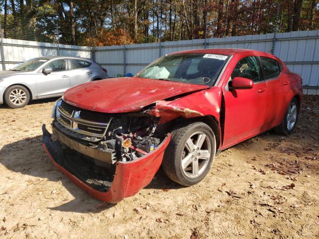 1B3BD1FB3BN560923 - 2011 DODGE AVENGER MA RED photo 2