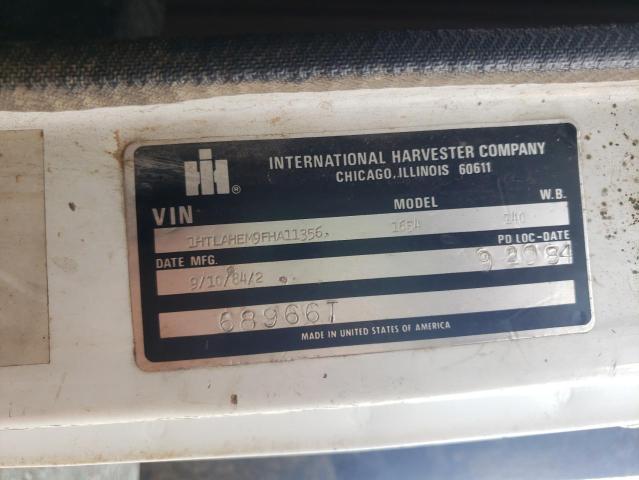 1HTLAHEM9FHA11356 - 1985 INTERNATIONAL S-SERIES 1 白色 照片 10