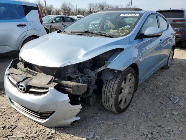 KMHDH4AE6DU590405 - 2013 HYUNDAI ELANTRA GL BLUE photo 2