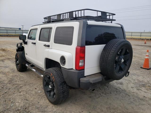 5GTEN13E798121636 - 2009 HUMMER H3 WHITE photo 3